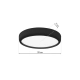lafabryka.pl Plafon GEA BLACK 36W LED Ø390 mm ML6394 Milagro
